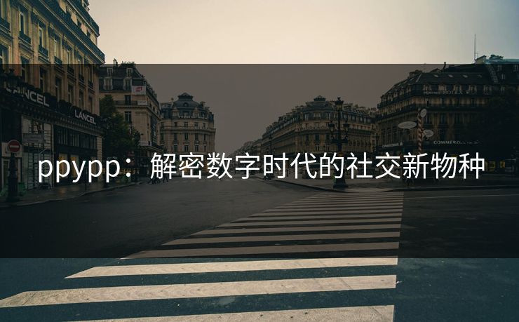 ppypp:解密数字时代的社交新物种